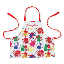 Kids farbenfrohe gestrichene Handdrucke