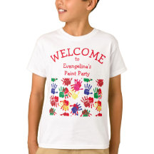 Kids farbenfrohe gestrichene Handdrucke