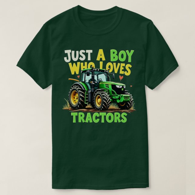 Kids Farm Lifestyle nur ein Junge, der Lieben Lehr T-Shirt (Design vorne)