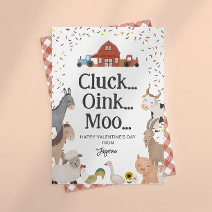 Kids Farmyard Kids Valentinstag Feiertagskarte