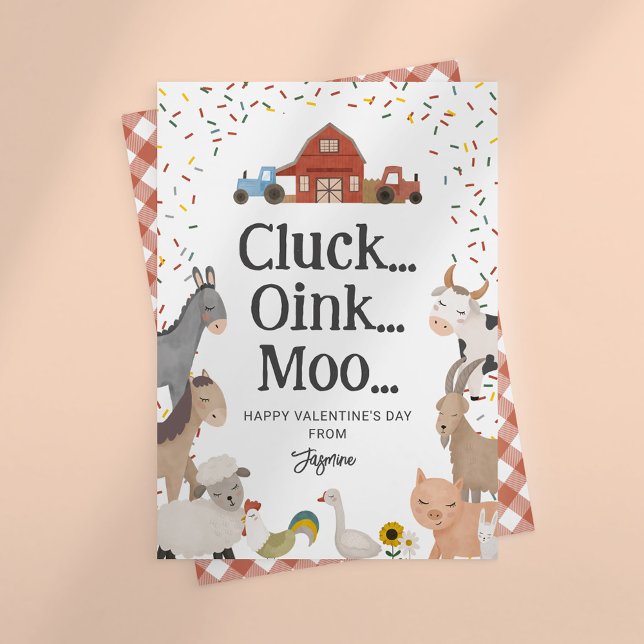 Kids Farmyard Kids Valentinstag Feiertagskarte (Von Creator hochgeladen)