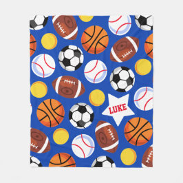 Kids fett farbige Sport Fleecedecke