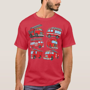 Kids Fire Truck Notrufwagen Feuerwehrschiff T-Shirt