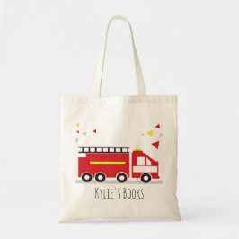 Kids Firetruck Fun Library Book Tote Bag Tragetasche