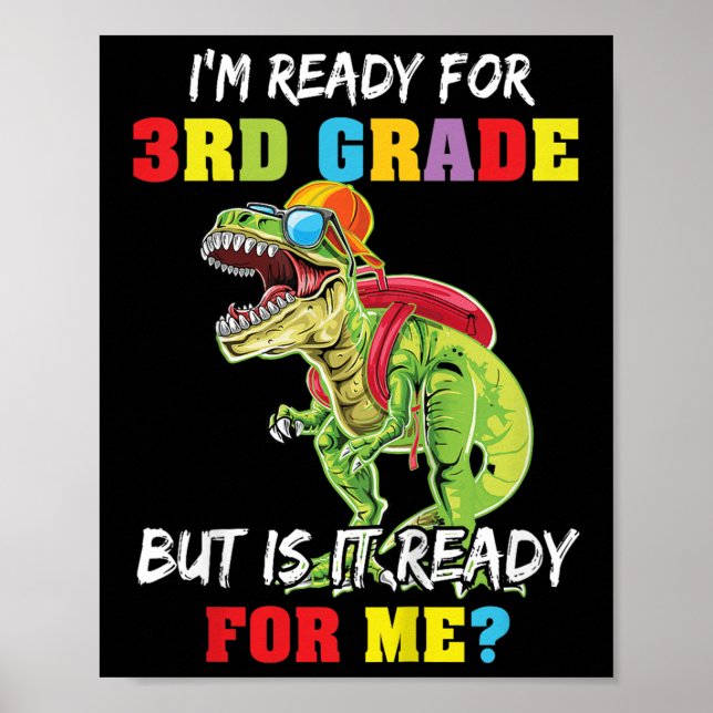 Kids First Day Of 3rd Grade Im Ready For Third Gra Poster (Vorne)