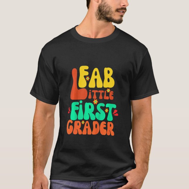 Kids First Grader First Day Of School Retro T-Shirt (Vorderseite)