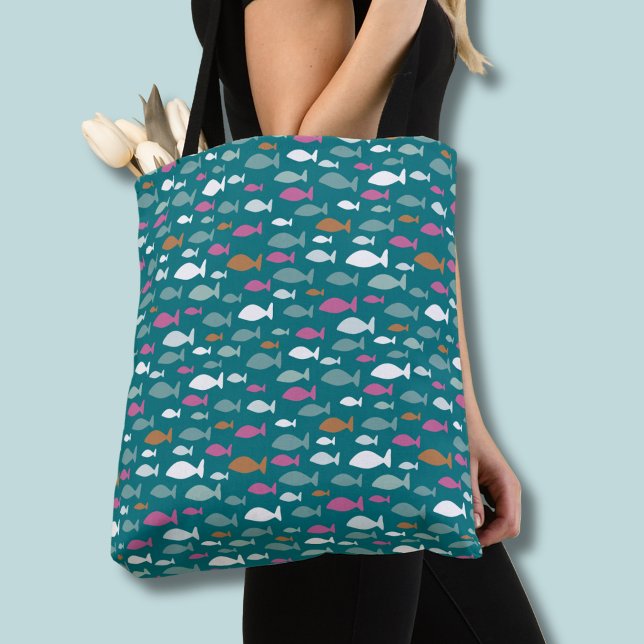 Kids Fish pattern (Fish Shoal green tote bag)