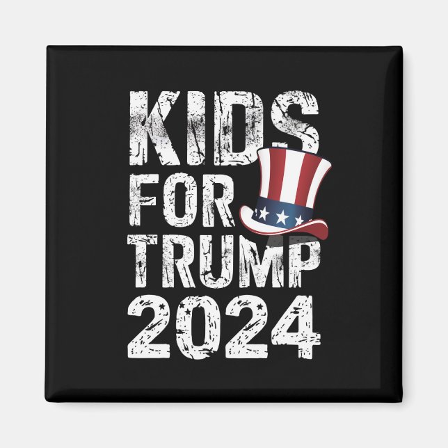 Kids for Trump USA Election 2024 Magnet (Vorne)