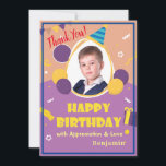 Kids Foto Balloons Happy Birthday Personalize Dankeskarte<br><div class="desc">Kids Foto Balloons Gruß Geburtstag Personalize Dankeschön Karte ist großartig zu senden an alle,  die Sie bedanken müssen. Personalisieren Sie es mit einem Foto und Informationen.</div>