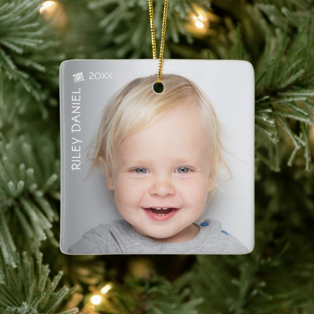 Kid's Foto Keramikornament (Baum)