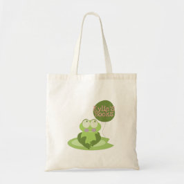 Kids Frog Balloon Library Book Tote Bag Tragetasche