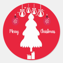 Kid's frohe Weihnachts-Red-Party-Handwerkskunst Runder Aufkleber