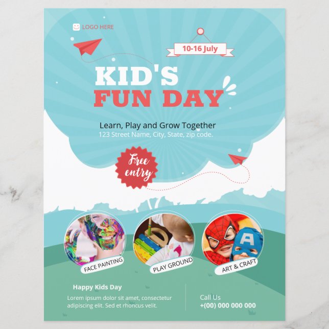 Kids Funday Flyer Template (Vorderseite)