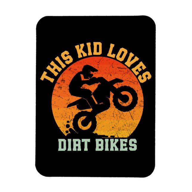 Kids Funny Dirt Bike Magnet (Vertikal)