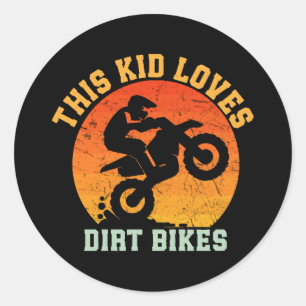 Kids Funny Dirt Bike Runder Aufkleber