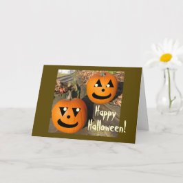 Kids Funny Halloween Country Pumpkins Karte
