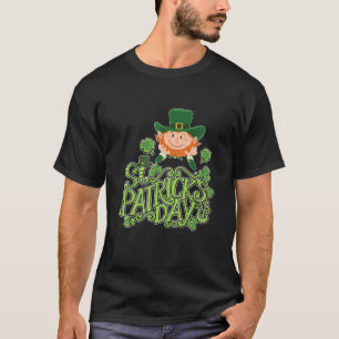Kids Funny Leprechaun Boys Girls Happy Saint Patri T-Shirt