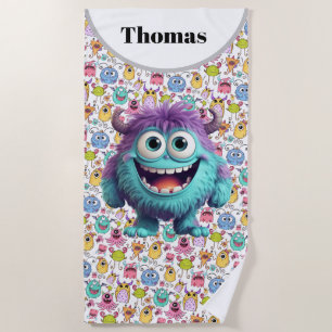 Kids Funny Monsters anpassen Strandtuch