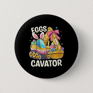 Kids Funny Oaster Shirt Eier Kavator Osterhase Button