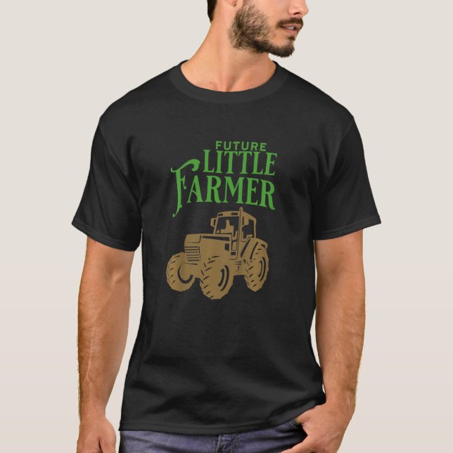 Kids Future Little Bauer Tractor Boy Farm Lifest T-Shirt (Vorderseite)