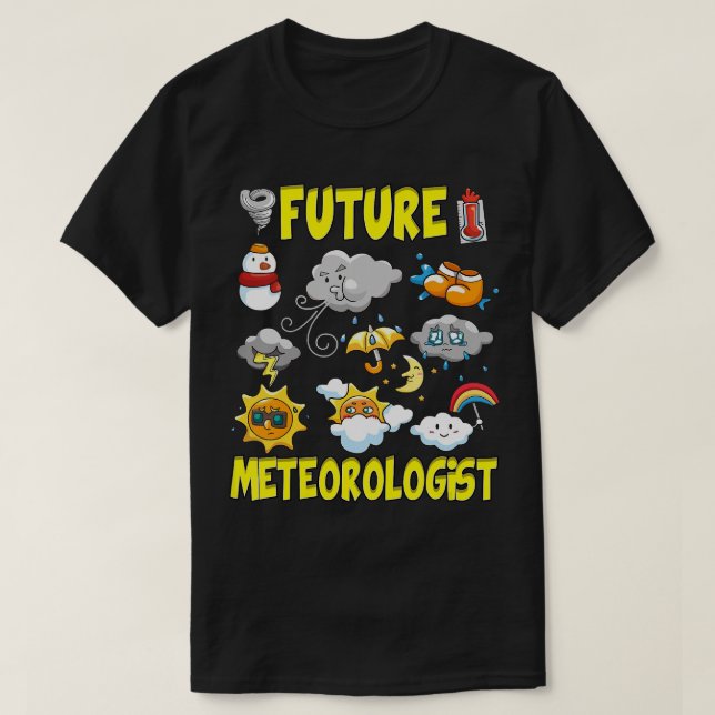 Kids Future Meteorologe Shirt Weather Forecast (Design vorne)