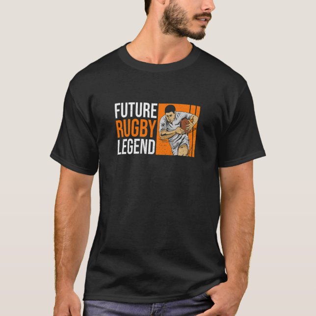 Kids Future Rugby Legend Zitat für Ihre zukünftige T-Shirt (Vorderseite)