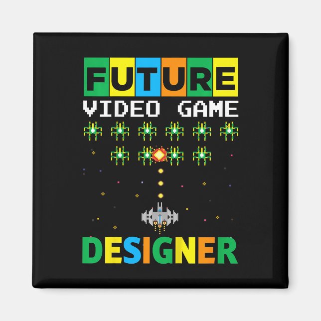 Kids Future Video Game Developer Kinderspiel Magnet (Vorne)