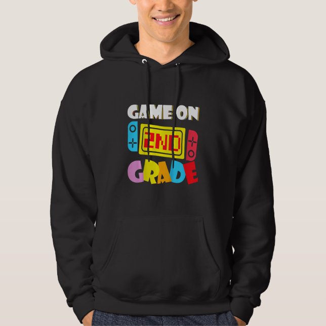 Kids Game On 2nd Grade Gaming First Day Back To Sc Hoodie (Vorderseite)