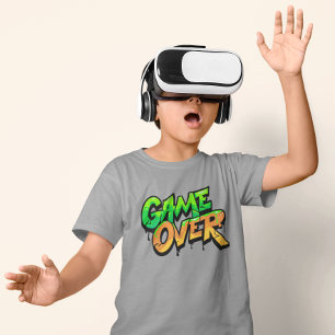 Kids Game Over Lustiger Gamer – Graffiti-Drip-Desi T-Shirt
