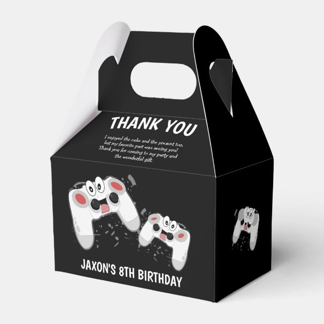 Kids Gaming Vielen Dank für Ihre Geburtstagsparty Geschenkschachtel (Vorderseite)
