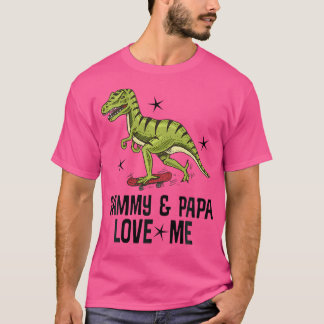 Kids Gammy and Papa Liebe Me Grandson Dinosaurier T-Shirt
