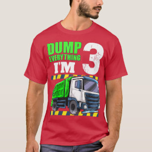 Kids Garbage Truck 3. Geburtstag Junge 3 Jahre alt T-Shirt
