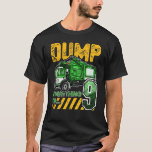 Kids Garbage Truck 9. Geburtstag 9 Jahre alt Gebur T-Shirt