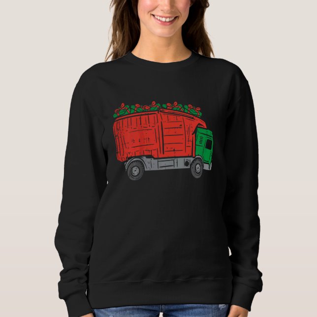 Kids Garbage Truck Xmas Toddler Boys Christmas Kid Sweatshirt (Vorderseite)
