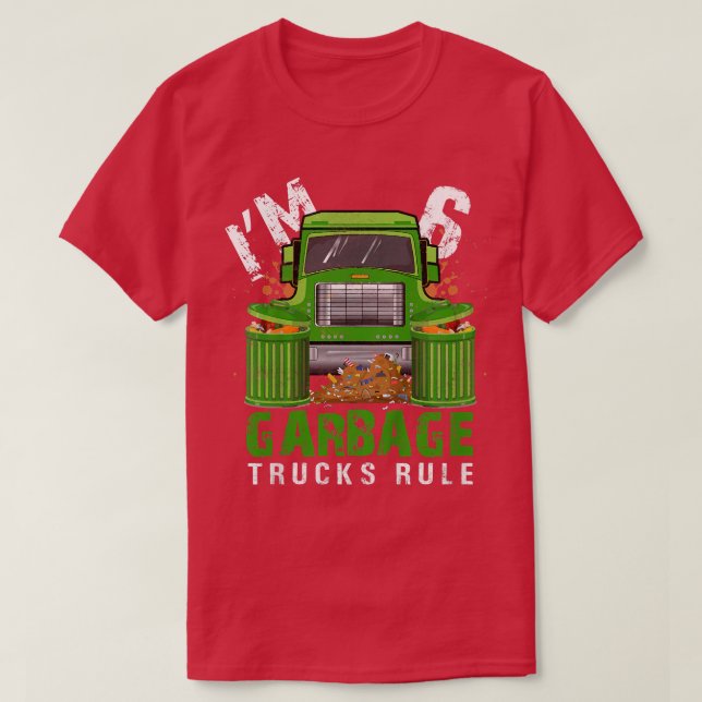 Kids Garbage Trucks Regel I m 6 Jahre alter Müll T T-Shirt (Design vorne)