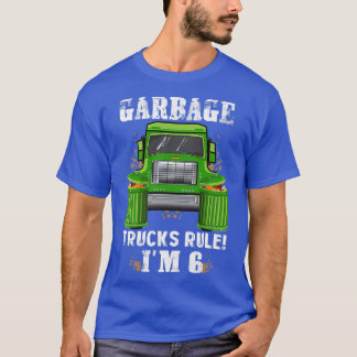 Kids Garbage Trucks Regel I m 6 Jahre alter Müll T T-Shirt