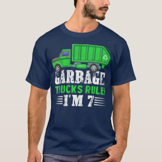 Kids Garbage Trucks Regel I m 7 Jahre alter Müll T-Shirt