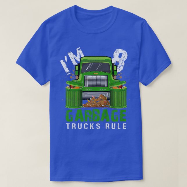 Kids Garbage Trucks Regel I m 8 Jahre alter Müll T T-Shirt (Design vorne)