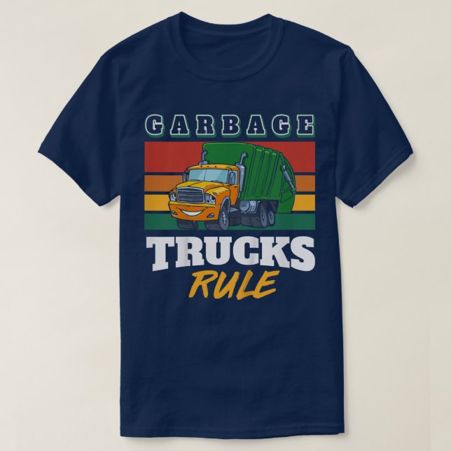 Kids Garbage Trucks Rule Garbage Trucks 1551 T-Shirt (Design vorne)