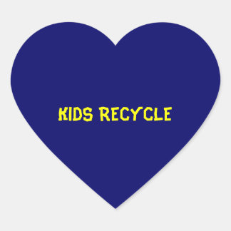 KIDS GERECYCELT Herz-Aufkleber