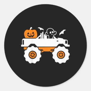 Kids Ghost Pumpkin Riding Monster Lazy Hallo Runder Aufkleber