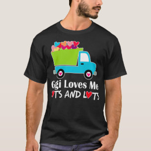 Kids Gigi Lieben Me Grandson Valentine Truck  T-Shirt