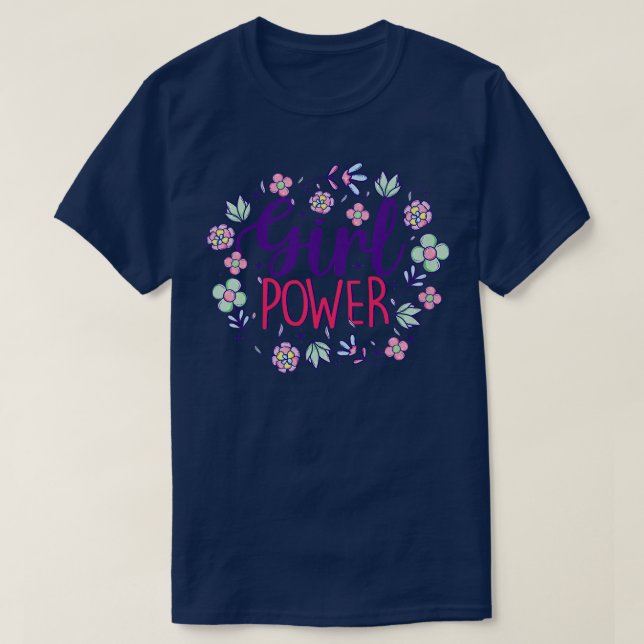 Kids Girl Power Floral Feminist Baby Girl Feminist T-Shirt (Design vorne)