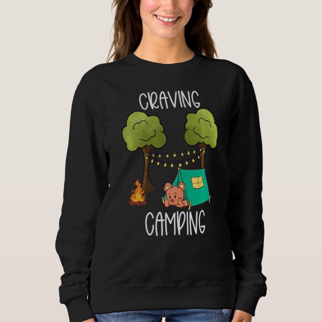Kids Glamping Gear Zelt Camping Bären Camper Strin Sweatshirt (Vorderseite)