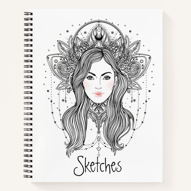 Kids Goddess Sketches Notizbuch (Vorderseite)
