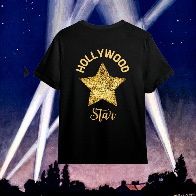 Kids Gold Hollywood Star T - Shirt (Von Creator hochgeladen)