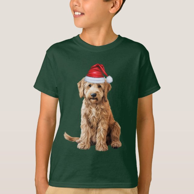 Kids Goldendoodle Dog Lover Funny Christmas T-Shirt (Vorderseite)