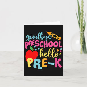 Kids Goodbye Preschool Hello Pre-k Ck To School Karte