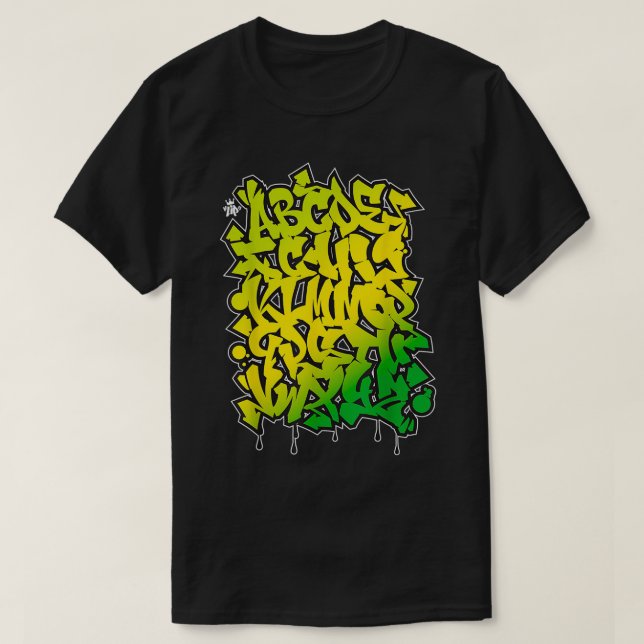 Kids Graffiti Letters Alphabet Street Style  T-Shirt (Design vorne)