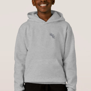 Kids - Graue Jungen-Hoodie mit Sprachillustration Hoodie
